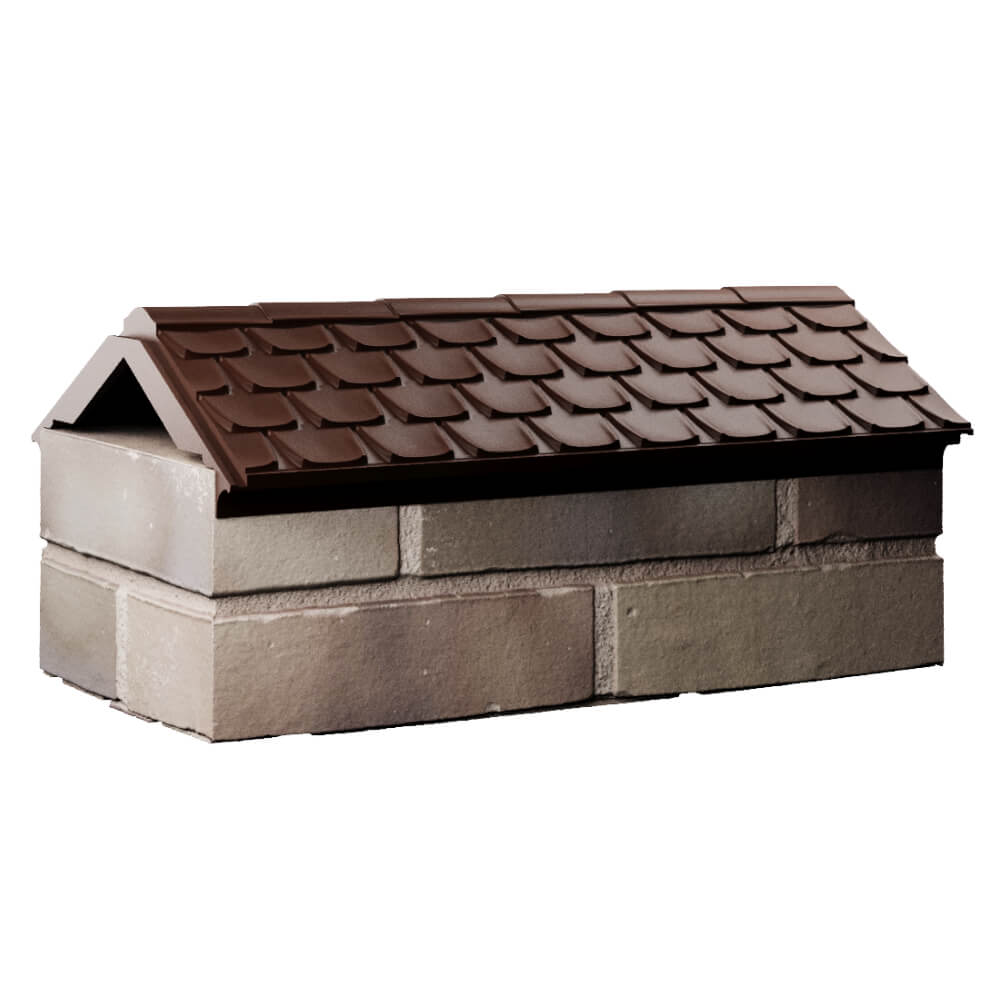 Парапет Zking Эльбрус Коричневый с посадкой на 1 кирпич (255мм) Салават фото