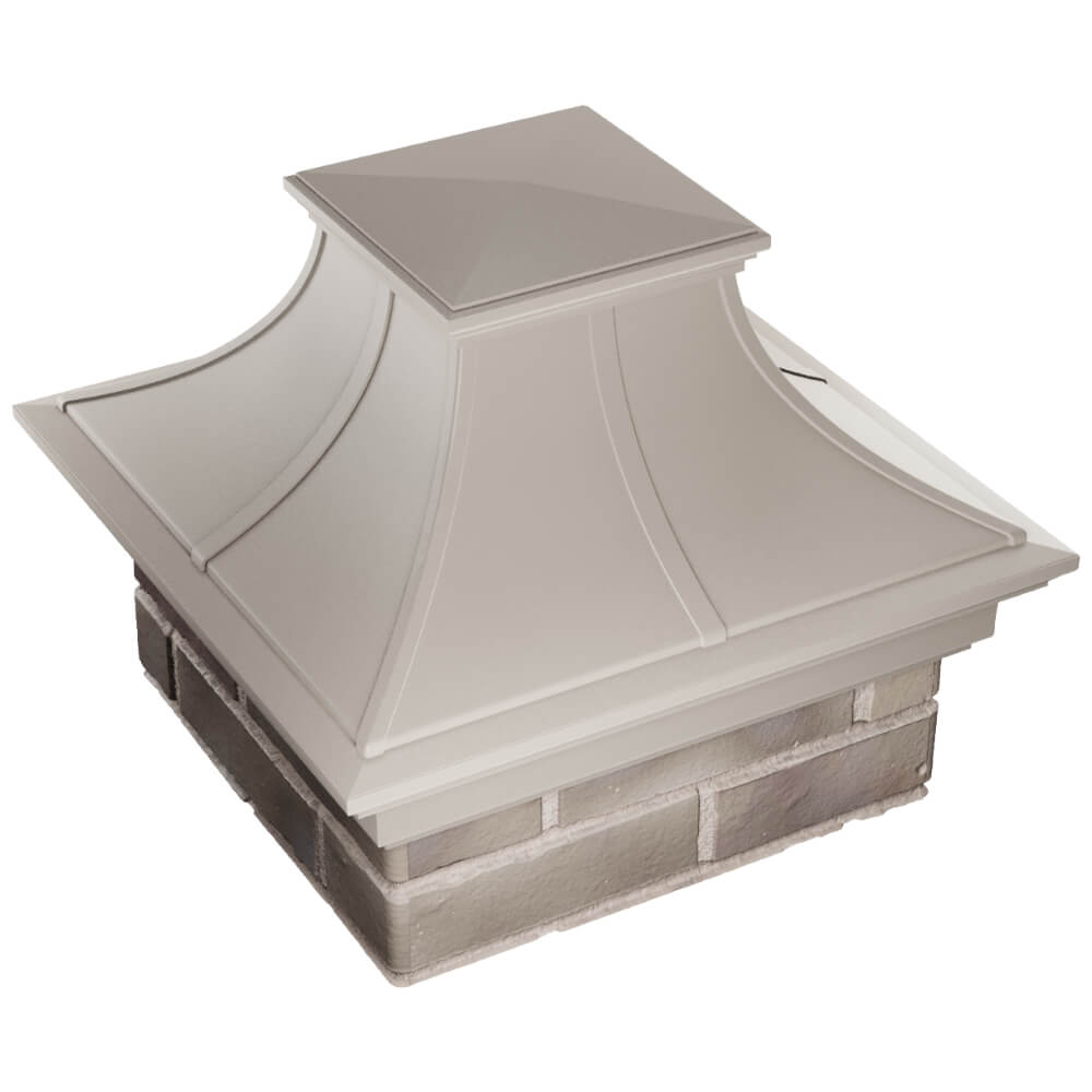 Колпак Zking Монблан Премиум Бежевый на столб 1.5х1.5 кирпича (385х385мм) в Салавате фото